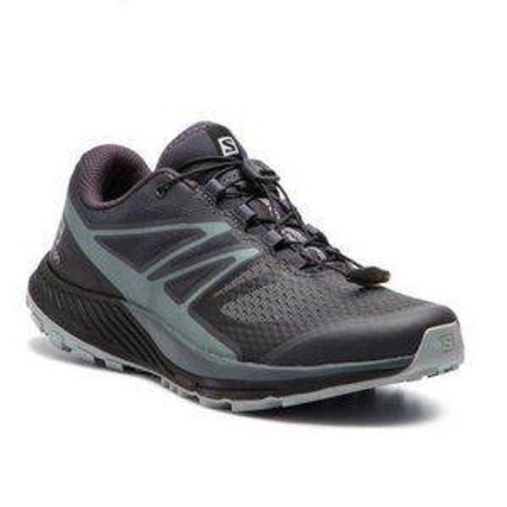 Salomon Men's Athletic Trail Shoe in Charcoal and Light Gray